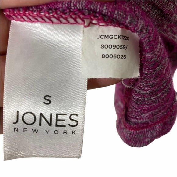 Jones New York Raspberry Mélange Knit Top Small - Picture 8 of 9